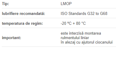 Rulment liniar, cilindric LM16UU-OP DTE (d=16mm D=28mm L=37mm)