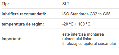 Rulment liniar crestat SLT008 TBI