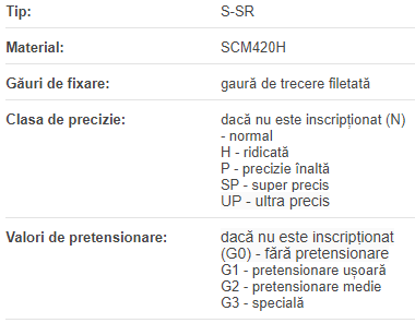 Sanie liniara silentioasa S15SR-UU N G0