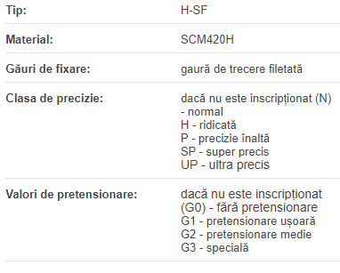 Sanie liniara silentioasa H15SF-UU