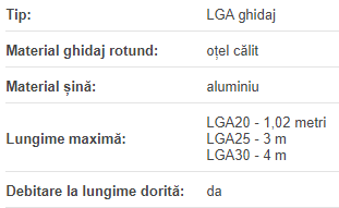 Ghidaj liniar cu role exterior LGA25