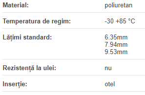 Curea H 300/ 45 mm polyuretan cu insertie otel, ConCar