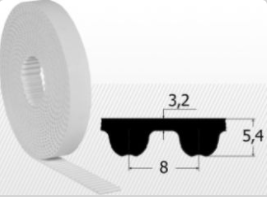 Curea RTD 8M-20 PU-otel (PAZ inclus) metru liniar, Elatech