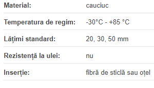 Curea HTD 8M/10 mm la metru liniar |neopren cu insertie fibra de sticla, Optibelt