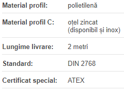 Ghidaj curea 13x8 tip KRC material S1000 antistatic|montabil cu profil C5