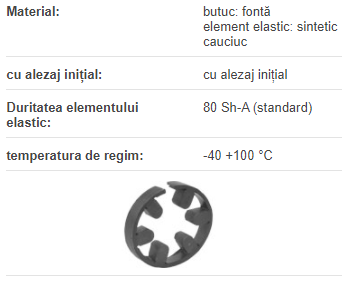 Element elastic Lovejoy SW095+capac +surub (6 ramuri)