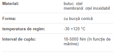 Cuplaj cu burduf KB 5/150-90-24H7-30H7