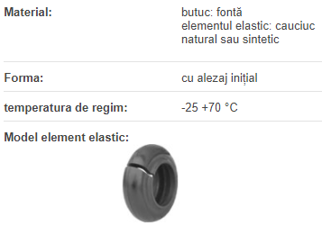 Element elastic FLEX F040, cauciuc natural