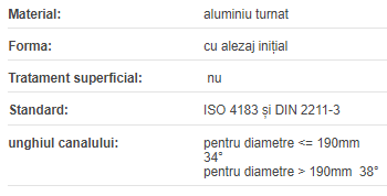 Roata de curea SPB AL 140/1 aluminiu