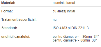 Roata de curea SPZ 060/1 aluminiu