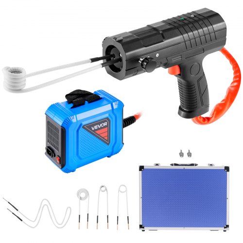 Încălzitor cu inducție VEVOR 1800 W, 230 V, 4 bobine, cu valiză