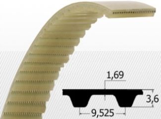 Curea L 187 - 100 poliuretan cu insertie metalica