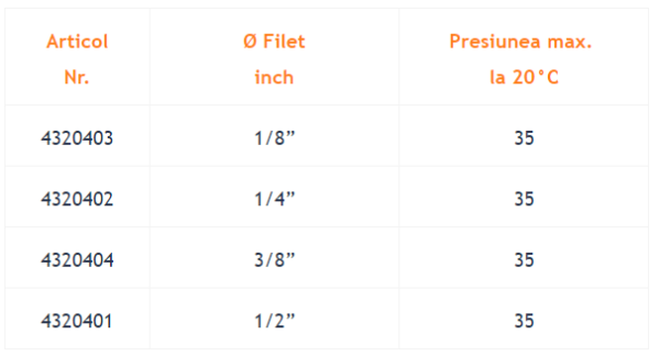 AER COMPRIMAT - Adaptor tata x filet interior