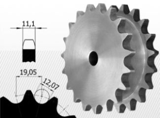 Roata de lant 12B-1 Z12 pt doua lanturi simple
