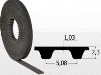 Curea XL-075 (19.05 mm), metru liniar, neopren+insertie fibra de sticla, Concar