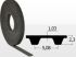 Curea XL-075 (19.05 mm), metru liniar, neopren+insertie fibra de sticla, Concar