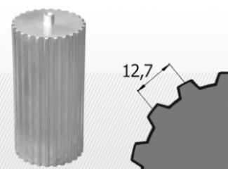 Bara dintata H, Z=21, L=200mm, aluminiu