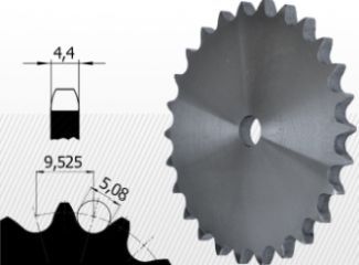 Roata disc pentru lant 06A-2 Z=38 ASA35