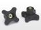 Buton stea in forma de cruce filetat F188-40 M08 Buton stea in forma de cruce filetat F188-40 M08