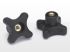 Buton stea in forma de cruce filetat F188-40 M08 Buton stea in forma de cruce filetat F188-40 M08