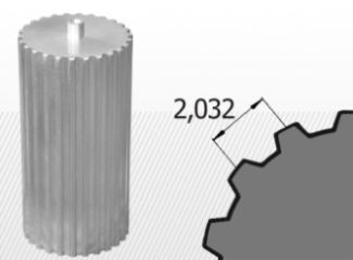 Bara dintata MXL, Z=34, L=140 mm, aluminiu