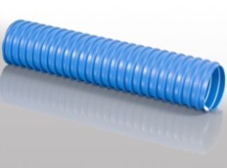 Furtun PVC spiralat 25mm albastru (25m/30m)