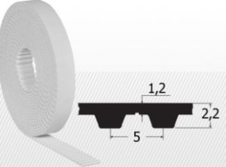 Curea T5/50 metru liniar cu Kevlar, Elatech