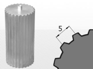 Bara dintata T5 Z=10 L=140mm Al